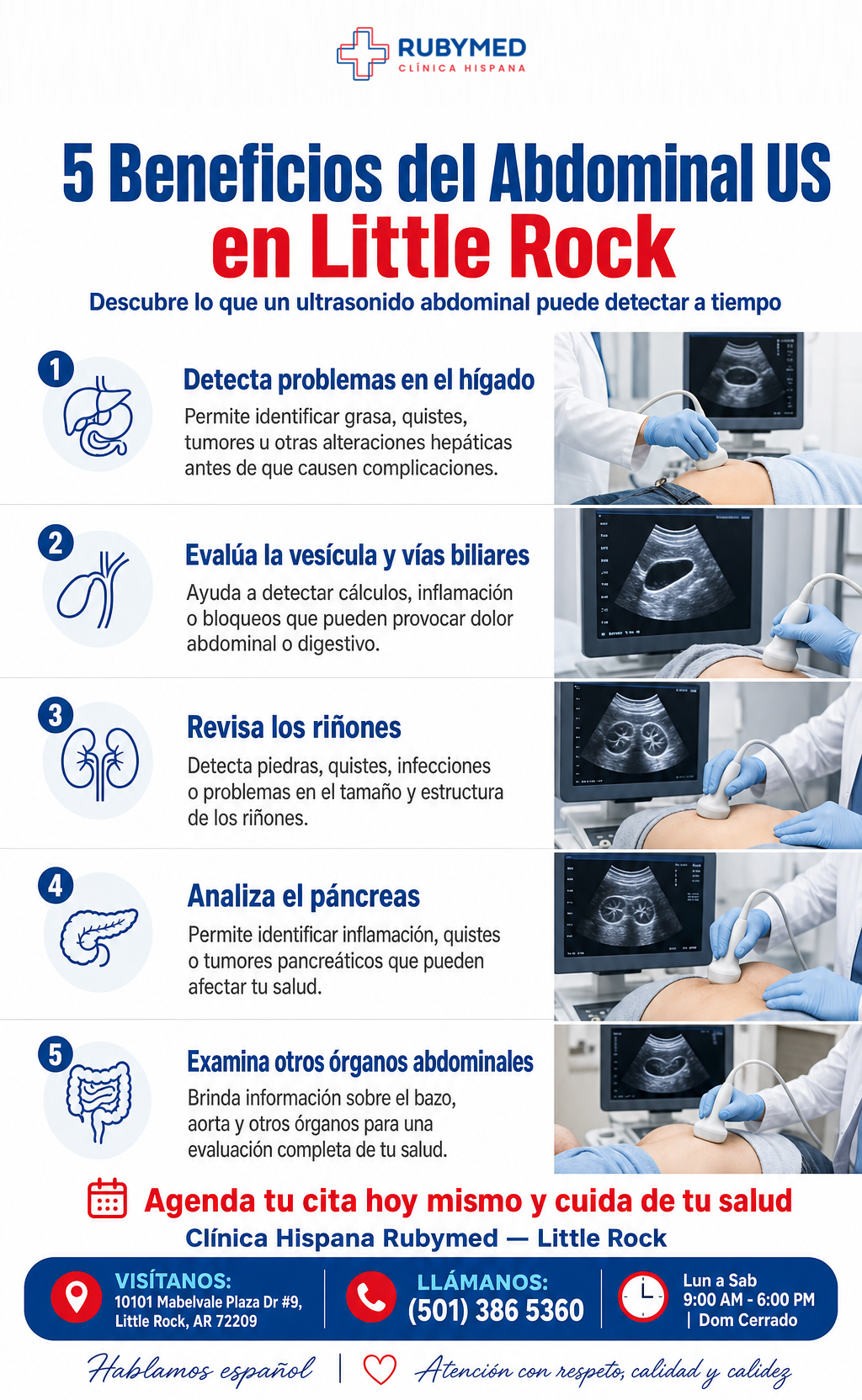 Infografía: ¿Molestias en el vientre? 5 cosas que un ultrasonido abdominal puede detectar a tiempo