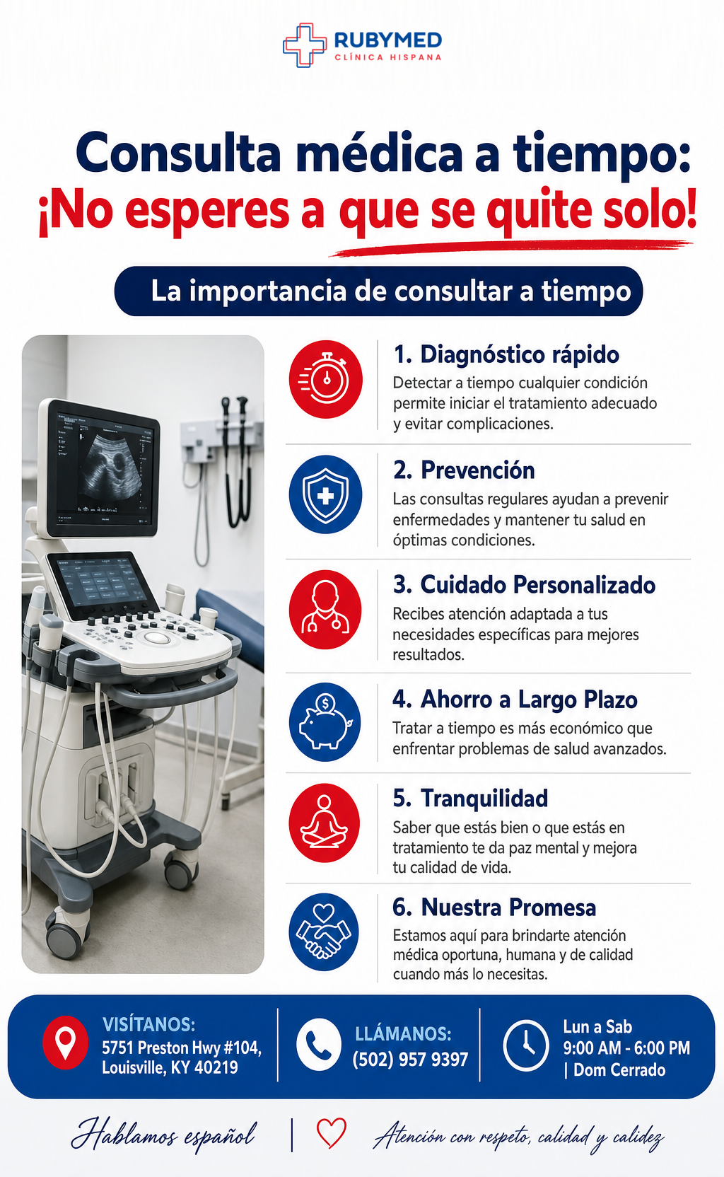 Infografía: ¿Esperar a que se te quite solo? Por qué una consulta médica a tiempo lo cambia todo