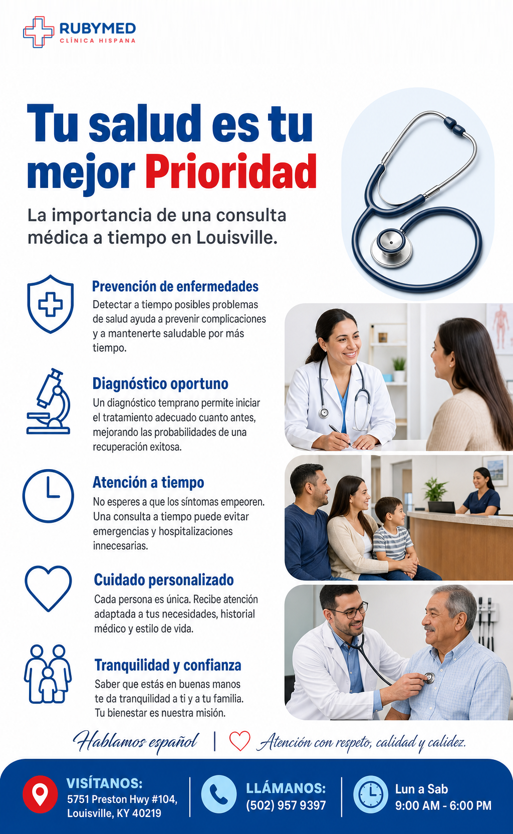 Infografía: ¿Esperar a que se pase solo? Por qué atender tu salud a tiempo en Louisville cambia todo