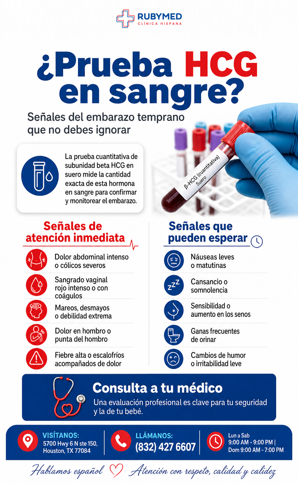 Infografía: ¿Prueba HCG en sangre? Señales del embarazo temprano que no debes ignorar