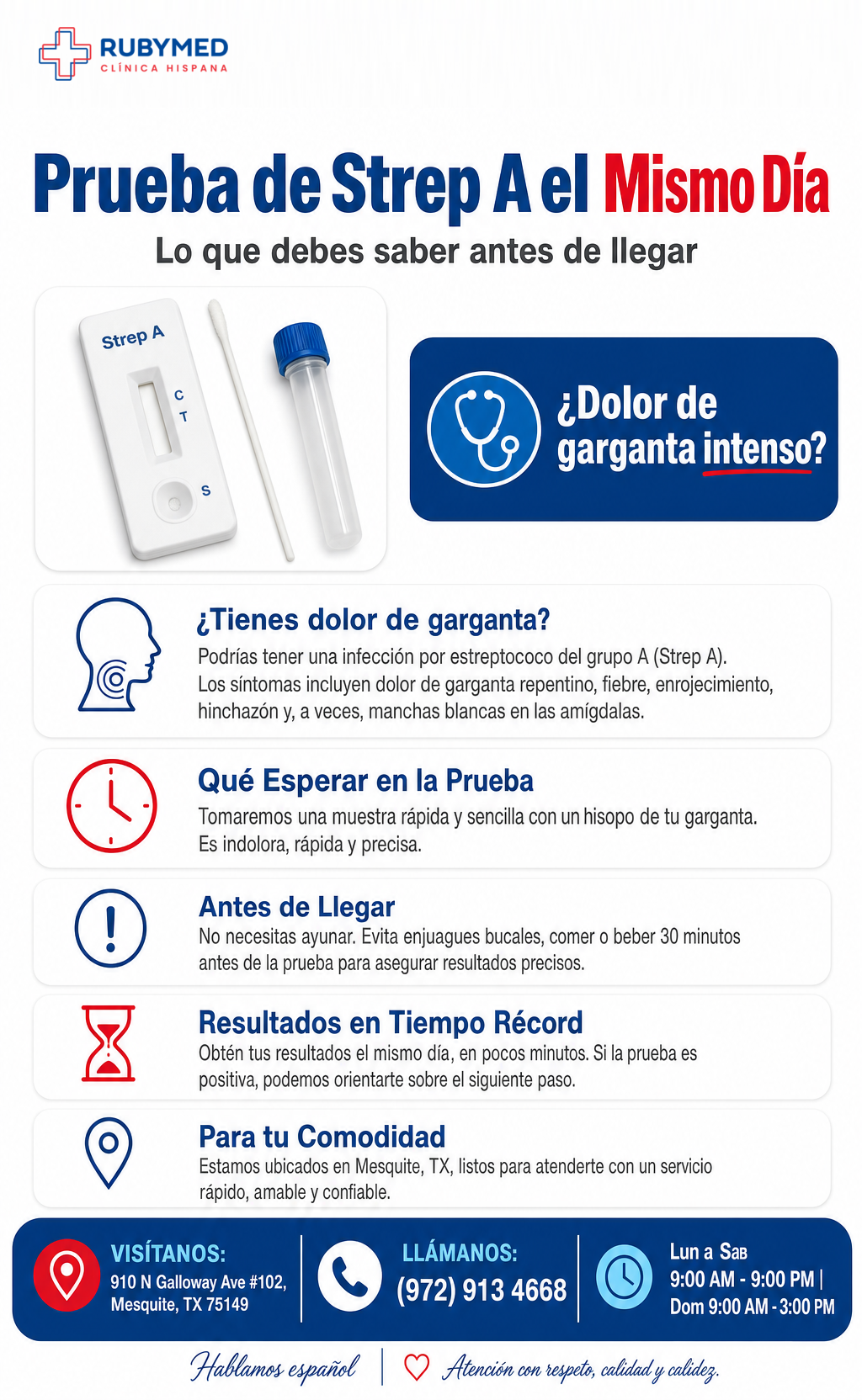 Infografía: ¿Dolor de garganta intenso? Lo que debes saber antes de buscar la prueba de estreptococo hoy